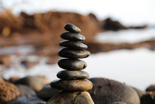 Peaceful meditation setting